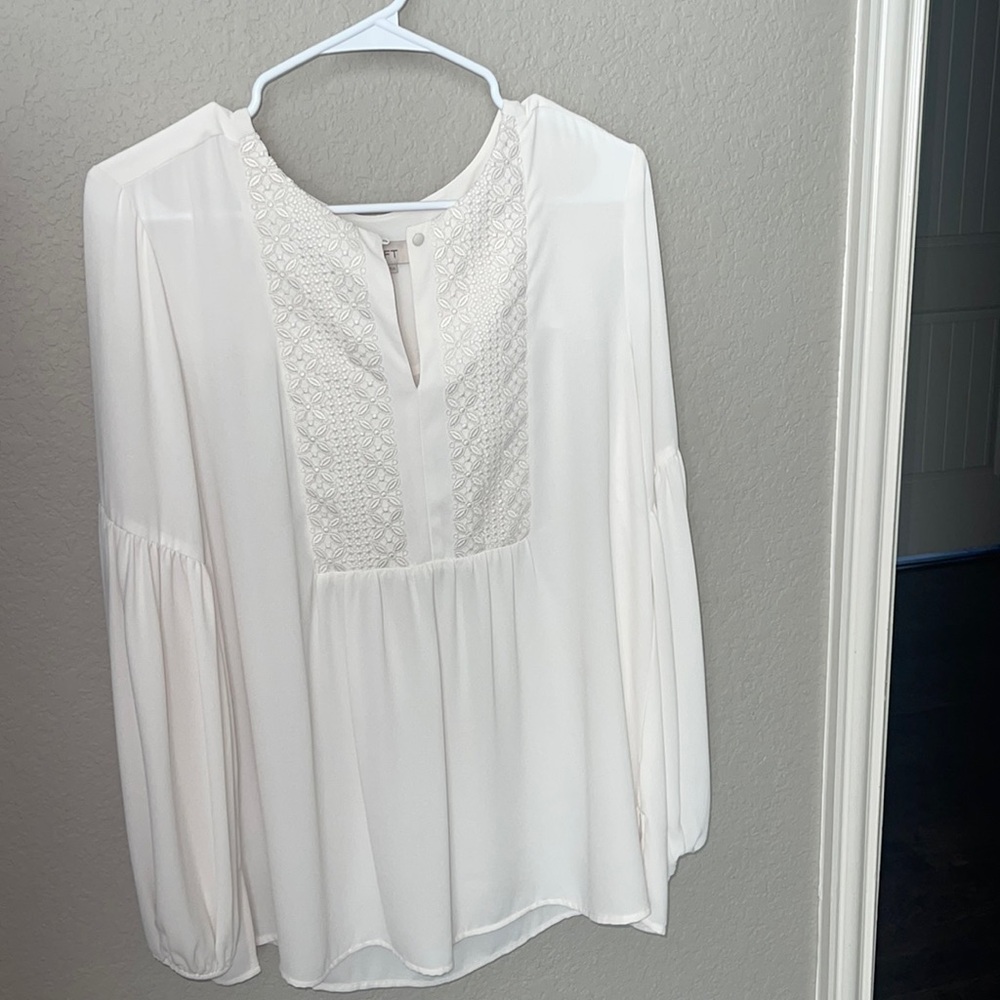 LOFT ivory blouse